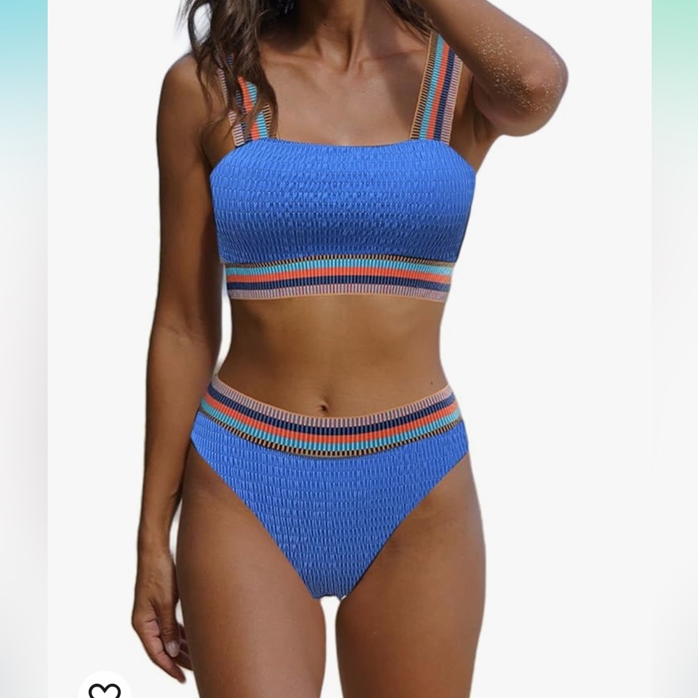 Blue High-Waist Bikini